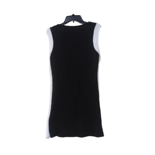 Young Women's Short Dress- White Sided Black