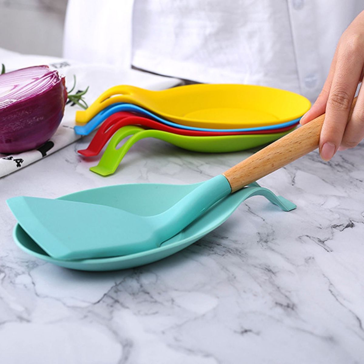 Silicone Kitchenware Insulation Spoon Holder