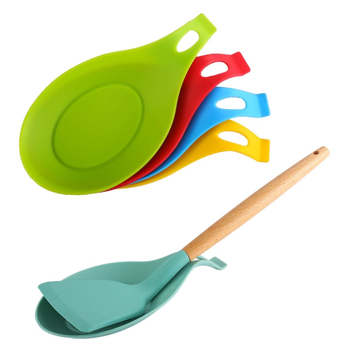 Silicone Kitchenware Insulation Spoon Holder
