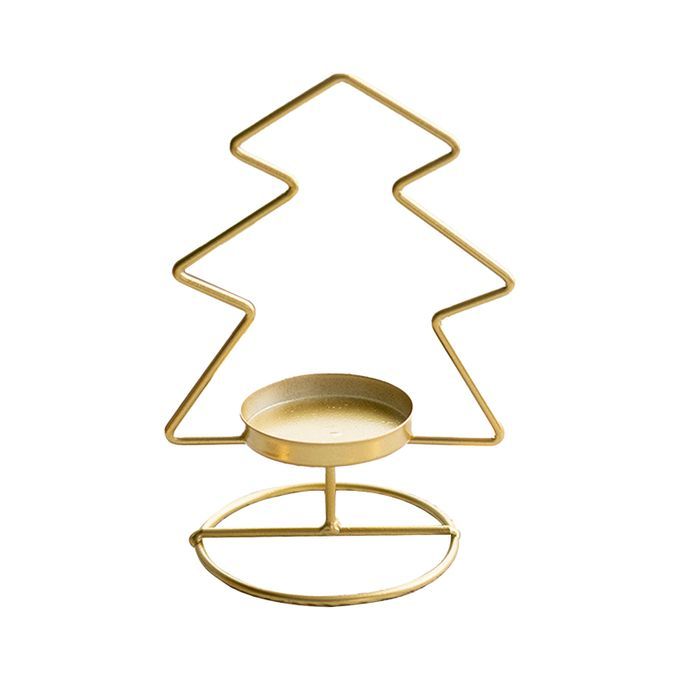 Portable Candle Holder Anti-deform Metal Decorative-