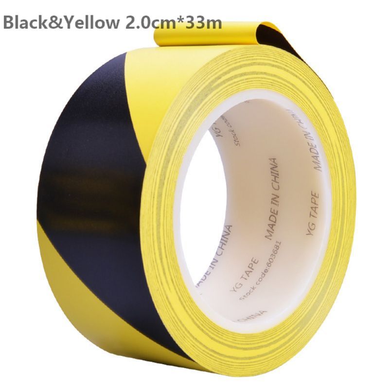 1Roll 33M Yellow Caution Warning Adhesive Tape Sticker For Ty Barrier For Police Barricade Contractors Maintenance