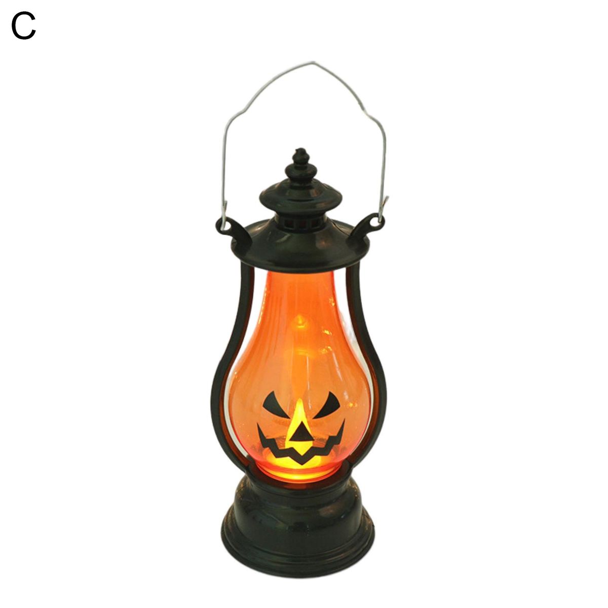 Electronic Candle Light Halloween Holiday Atmosphere Desktop Lantern C