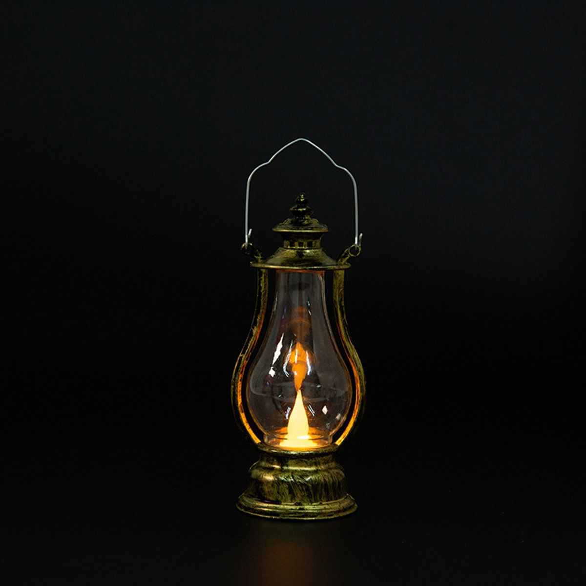 LED Candle Hanging LED Lantern Lamp Antique Gold