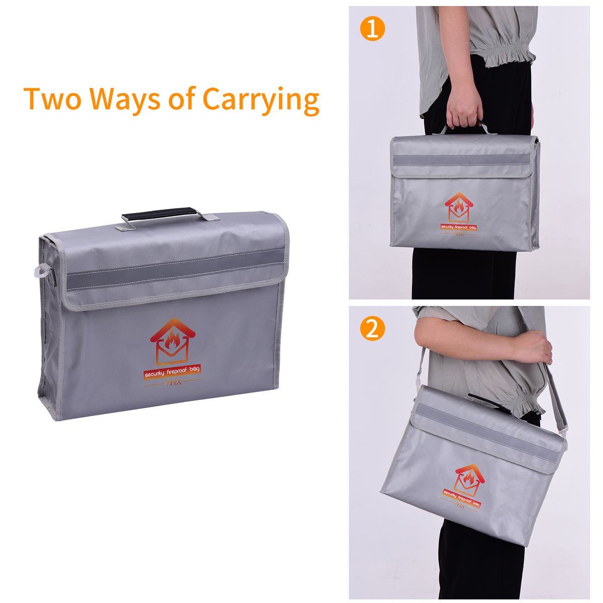 Fireproof Document Bag Large Size Fire & Water Resistant