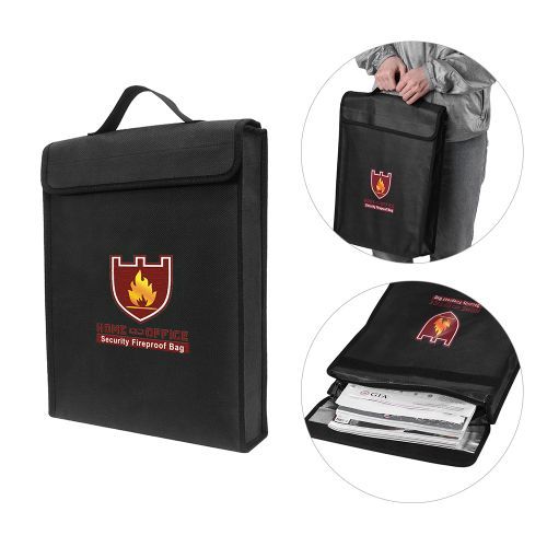 Fireproof Money Document File Bag Pouch Cash Cards