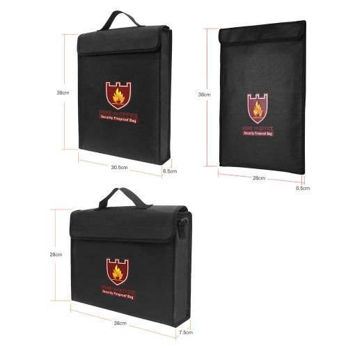 Fireproof Money Document File Bag Pouch Cash Cards
