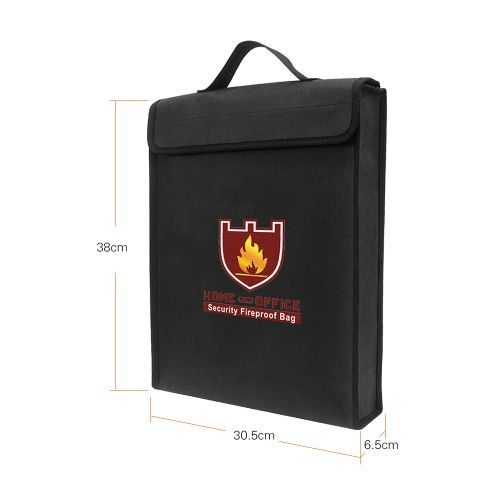 Fireproof Money Document File Bag Pouch Cash Cards