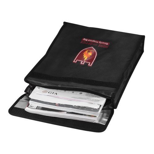 Fireproof Money Document File Bag Pouch Cash Cards