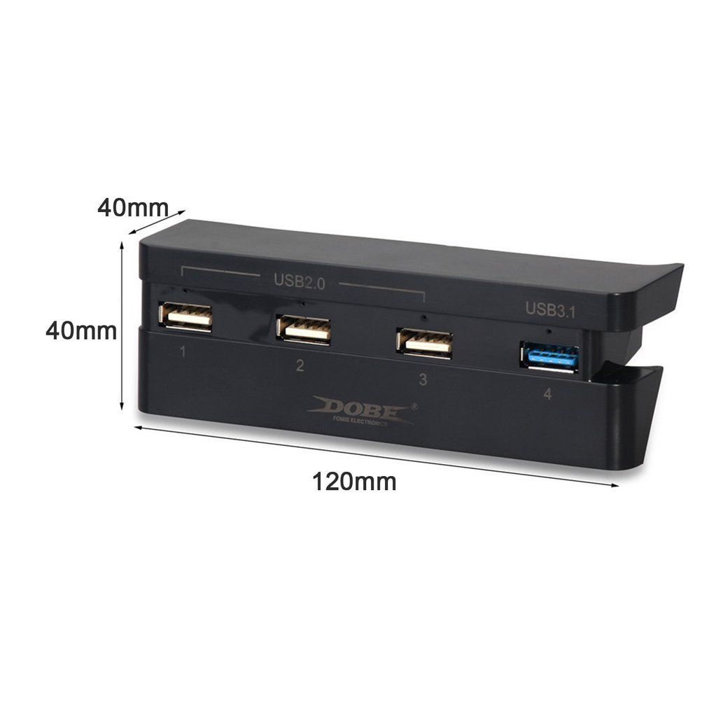 Super High Speed 4 In 1 USB Hub Suitable For Sony Playstation 4 Slim PS4 Slim Console Black Controller Accessory USB 2.0 BUKU