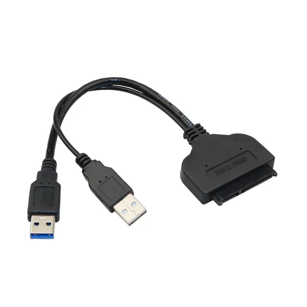 USB 3.0 To 2.5" Inch Universal Adapter Converter SATA III 22 Pin HDD SSD Hard Drive Disk Power Adapter Cable