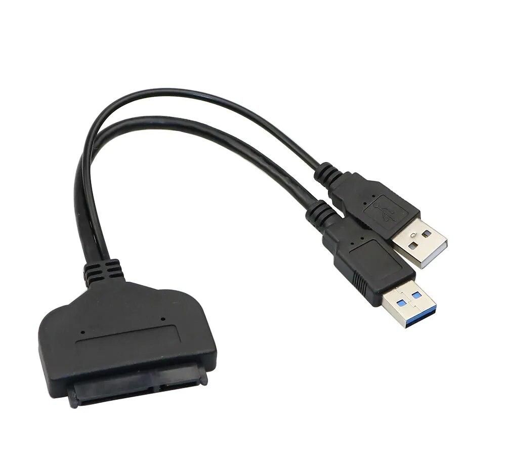 USB 3.0 To 2.5" Inch Universal Adapter Converter SATA III 22 Pin HDD SSD Hard Drive Disk Power Adapter Cable