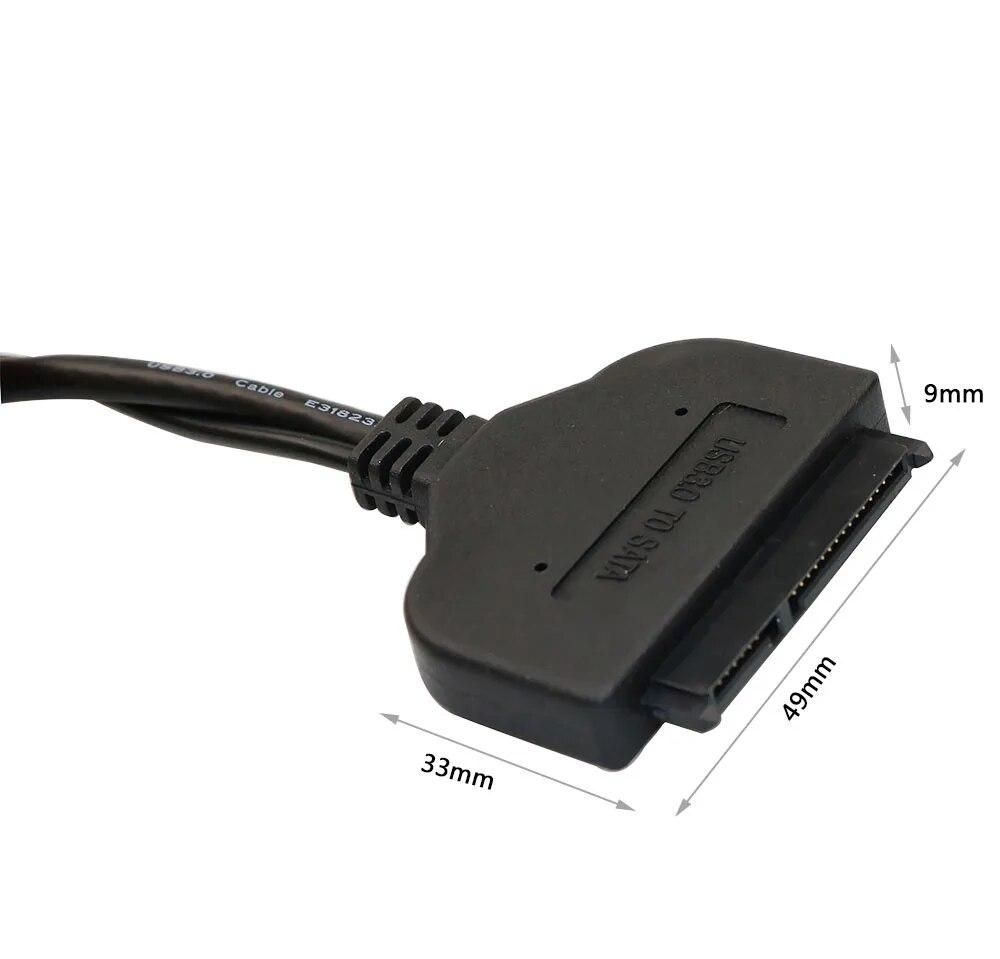 USB 3.0 To 2.5" Inch Universal Adapter Converter SATA III 22 Pin HDD SSD Hard Drive Disk Power Adapter Cable