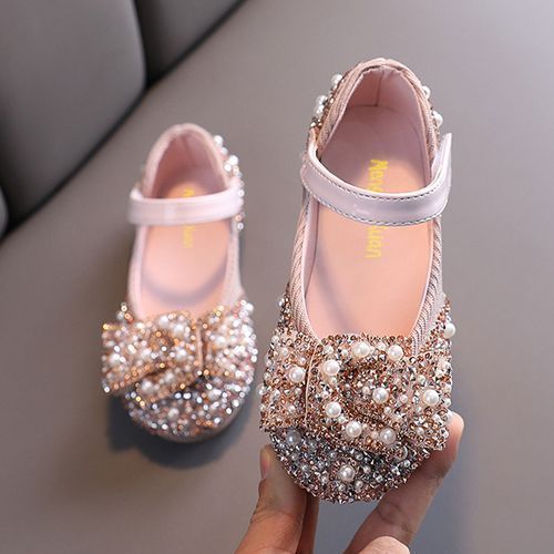 Children's New Casual Shoes Color Diamond Bow Sandals