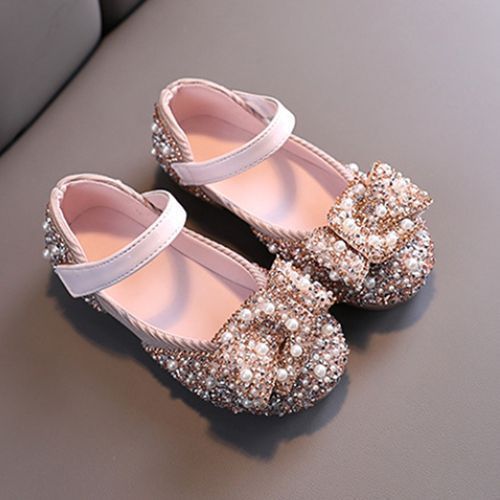 Children's New Casual Shoes Color Diamond Bow Sandals