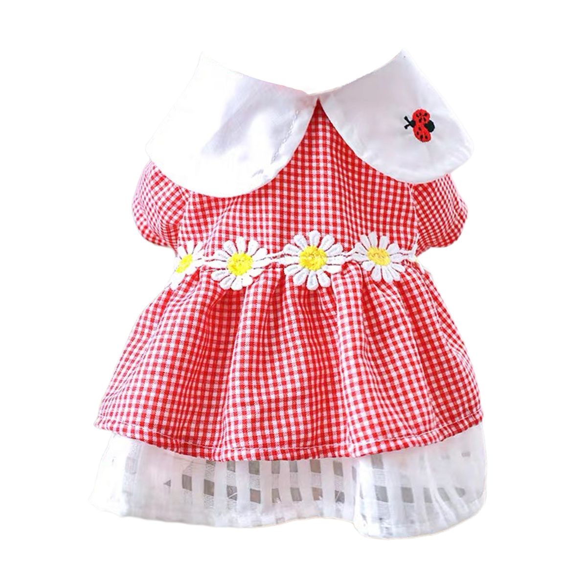 Pet Skirt Summer Small Dog Princess Cosplay Costume Red