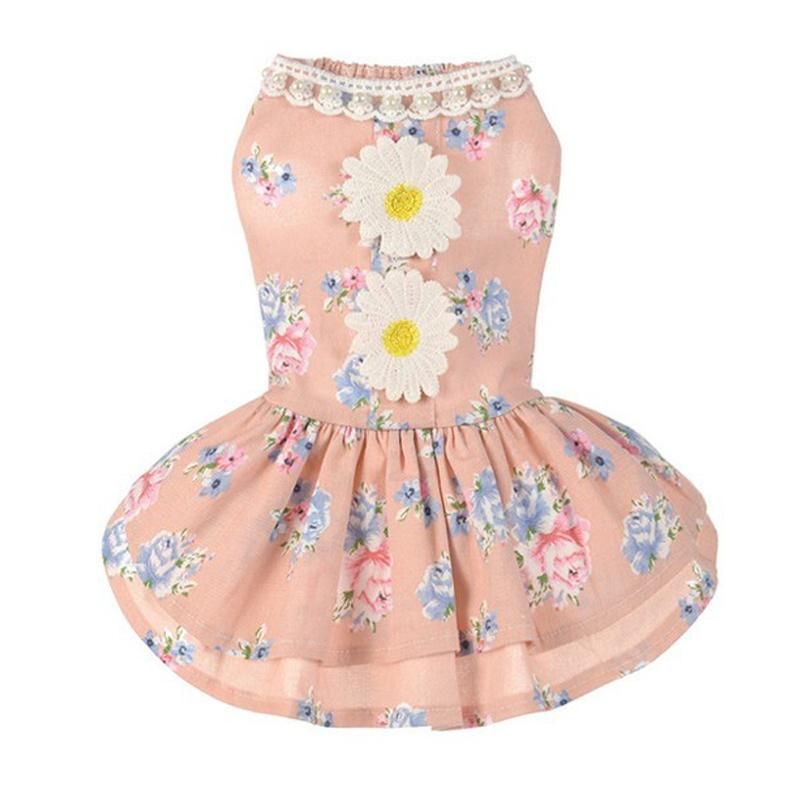 M code Puppy Clothes Pet Tutu Skirt Dress Lace Skirt Puppy Princess Costume Pink