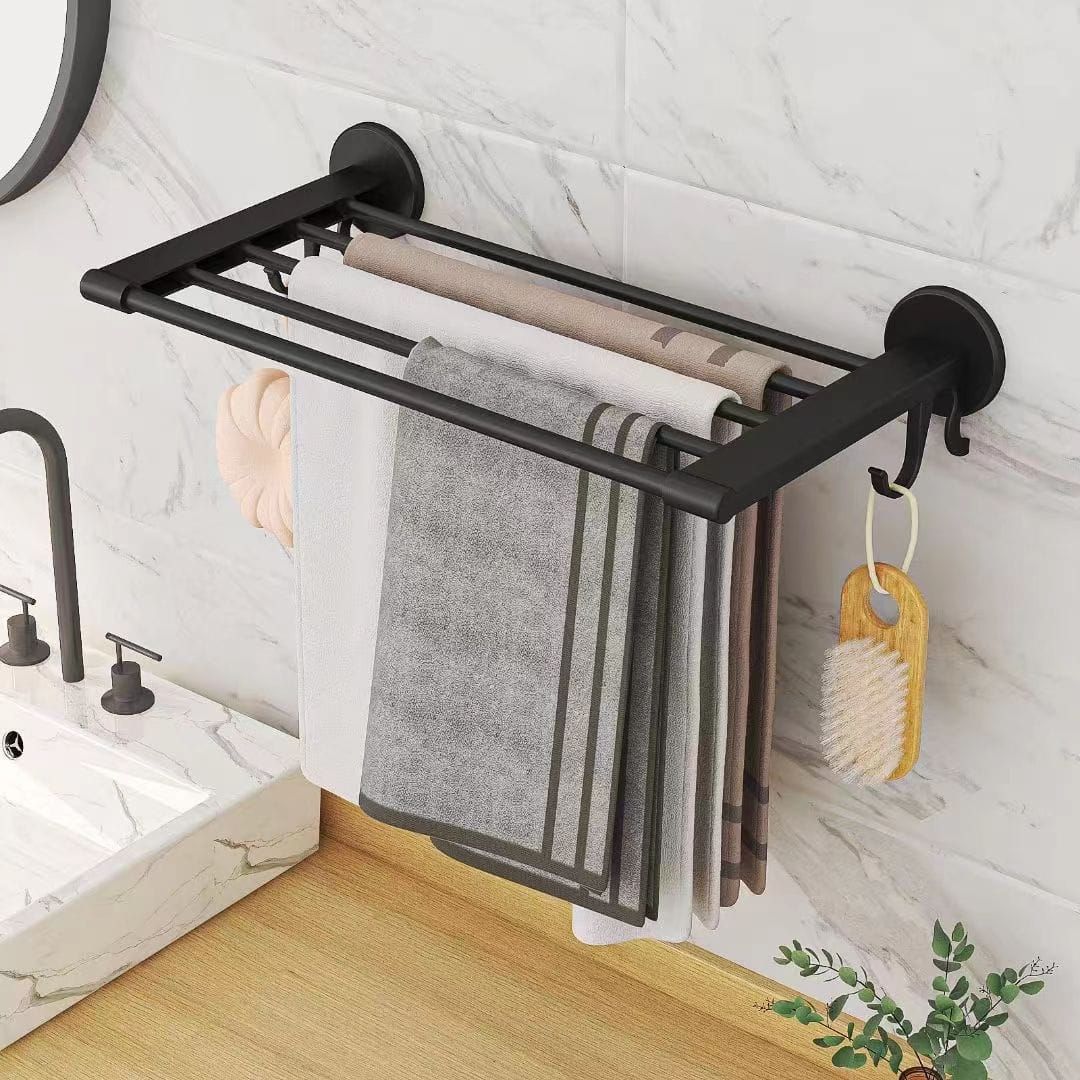 Bathroom Storage Rack  With Towel And Sponge Bar