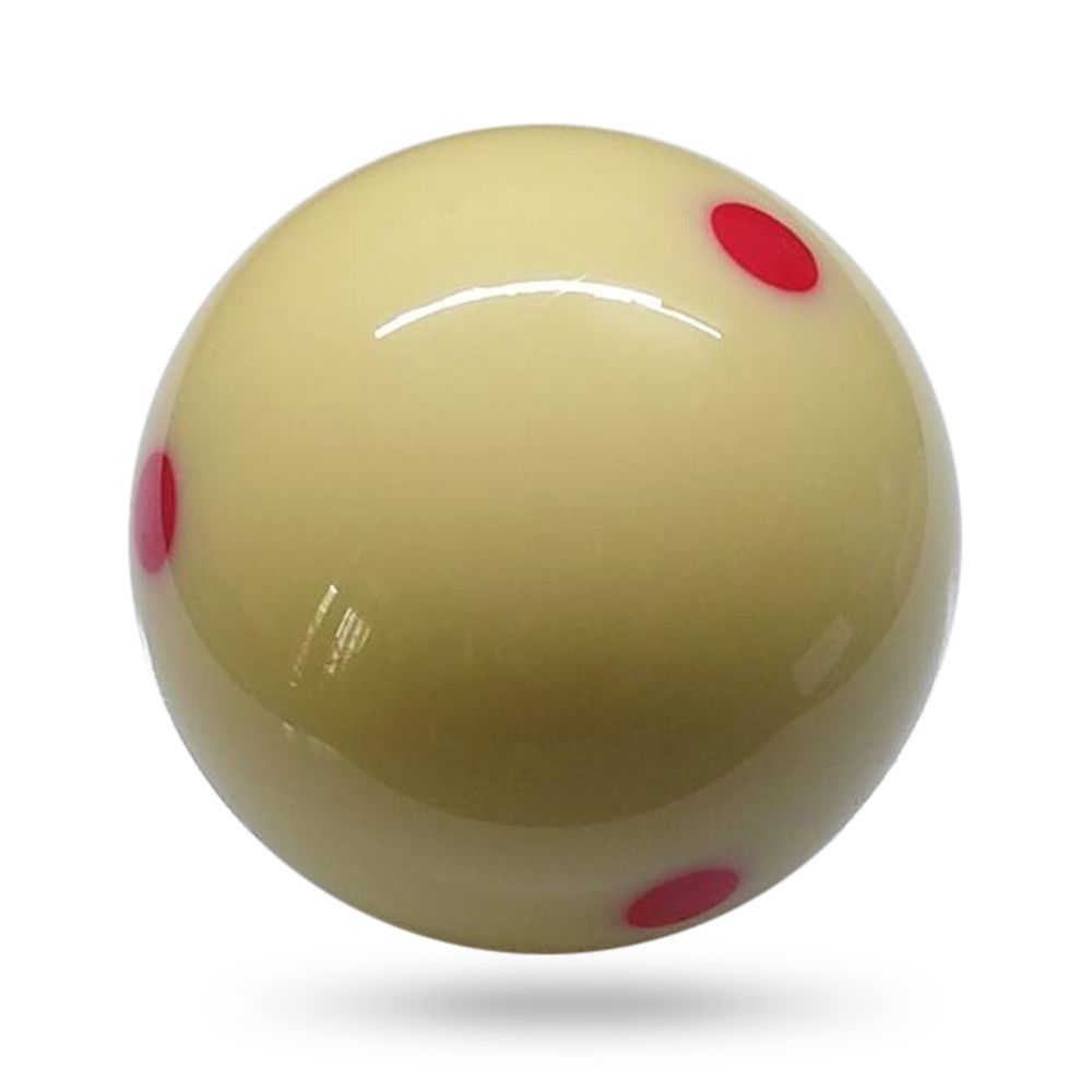 1 PCS White Cue Ball 57.2MM Billiard Ball 6 Red Dot Pool
