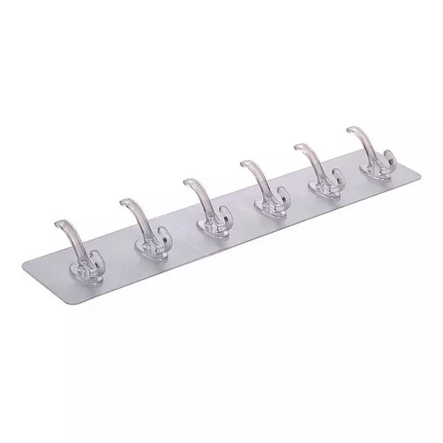 6-in-1 Strong Self-adhesive Hook, Wall Door Sticky Hanger