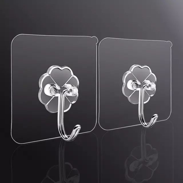 12pcs Strong Adhesive Kitchen Bathroom Wall Hangers