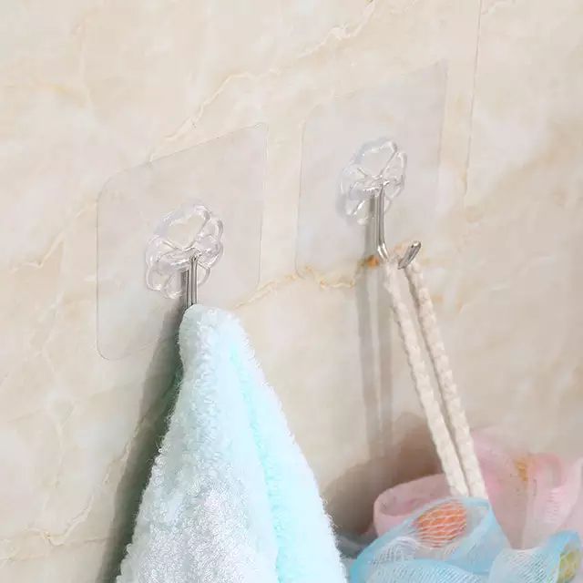 12pcs Strong Adhesive Kitchen Bathroom Wall Hangers