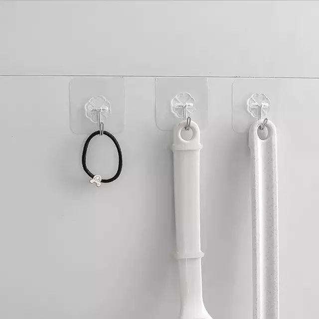 12pcs Strong Adhesive Kitchen Bathroom Wall Hangers