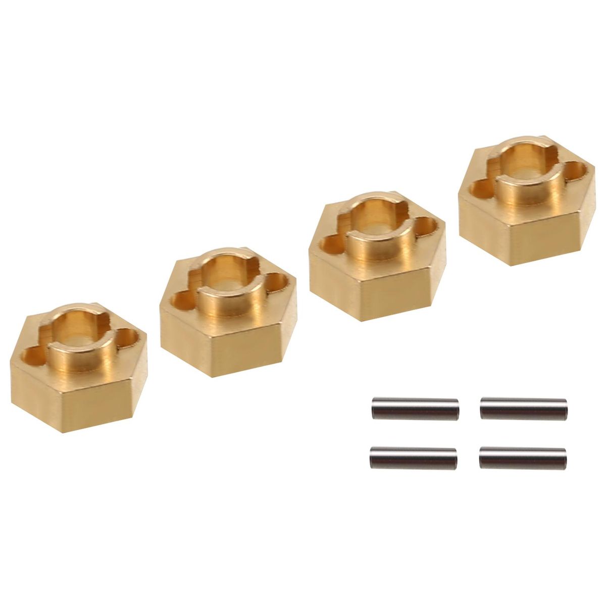 4PCS 3MM Brass Hex Adapter For 1/24 Axial SCX24 AXI 90081 AXI00001 AXI00002 RC Car Accessories Upgrade Tools For RC Cars