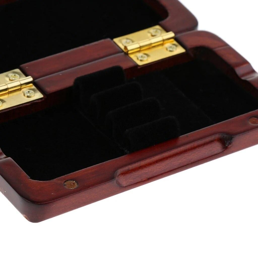 Wooden Oboe Reed Case Holder Box Protector Rosewood Oboe Reed Case for 3pcs 12pcs Reeds Strong Wind Instrument Parts