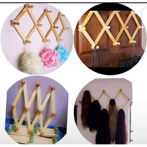 Multifunctional Wooden Hanger For Wigs/Clothes/Bags.