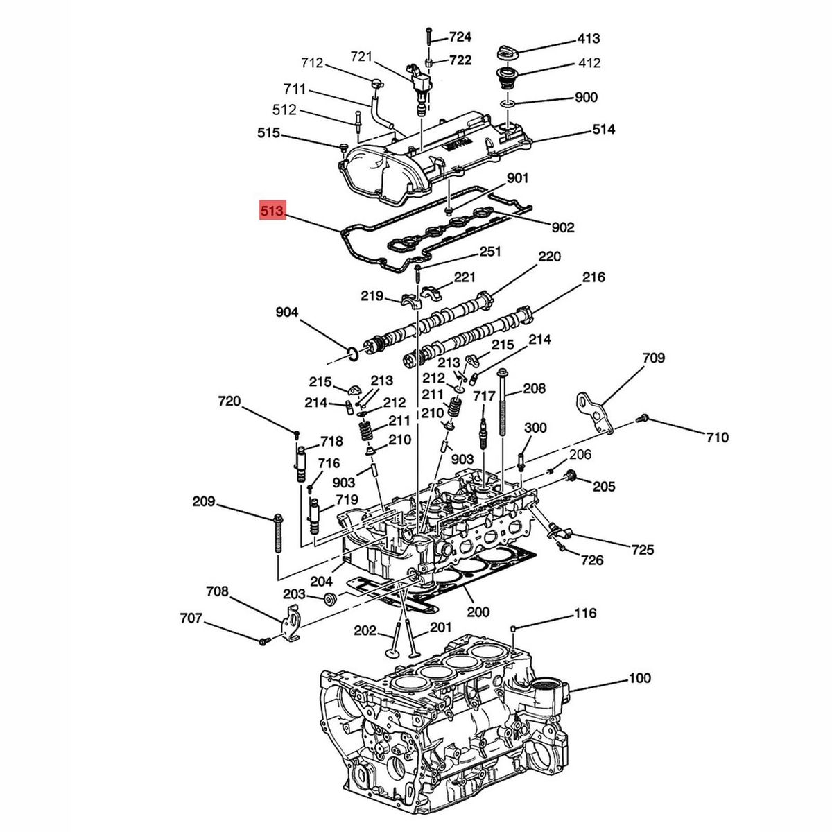 12598014 Valve Cover Gasket