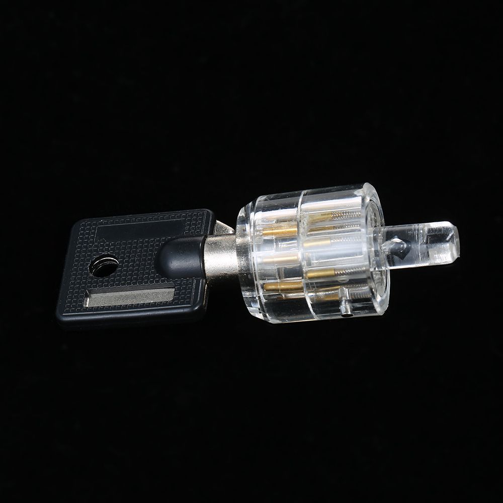8 PCS Visible Practice Lock Set Transparent Padlock Tubular
