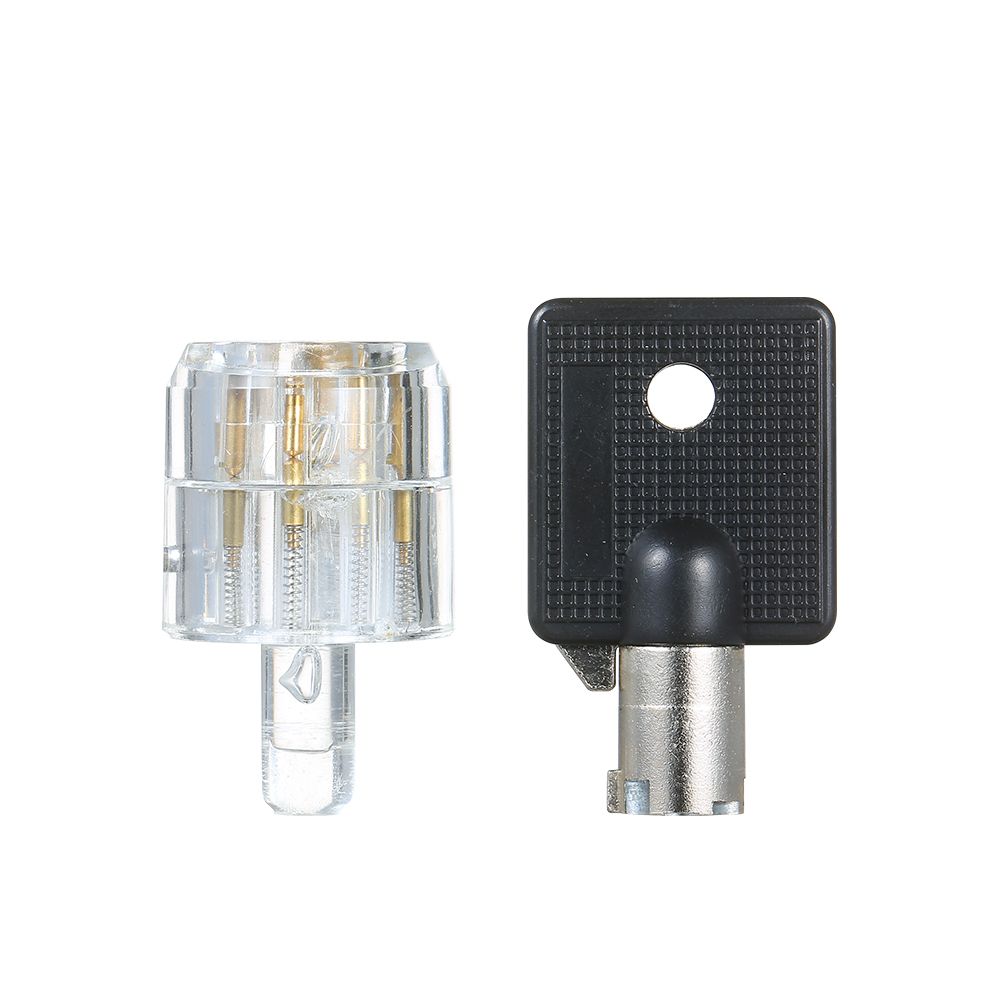8 PCS Visible Practice Lock Set Transparent Padlock Tubular