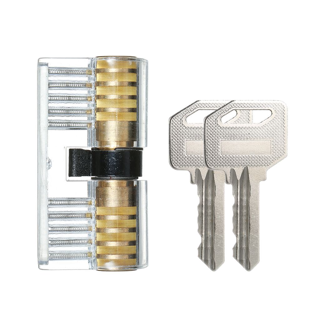 8 PCS Visible Practice Lock Set Transparent Padlock Tubular