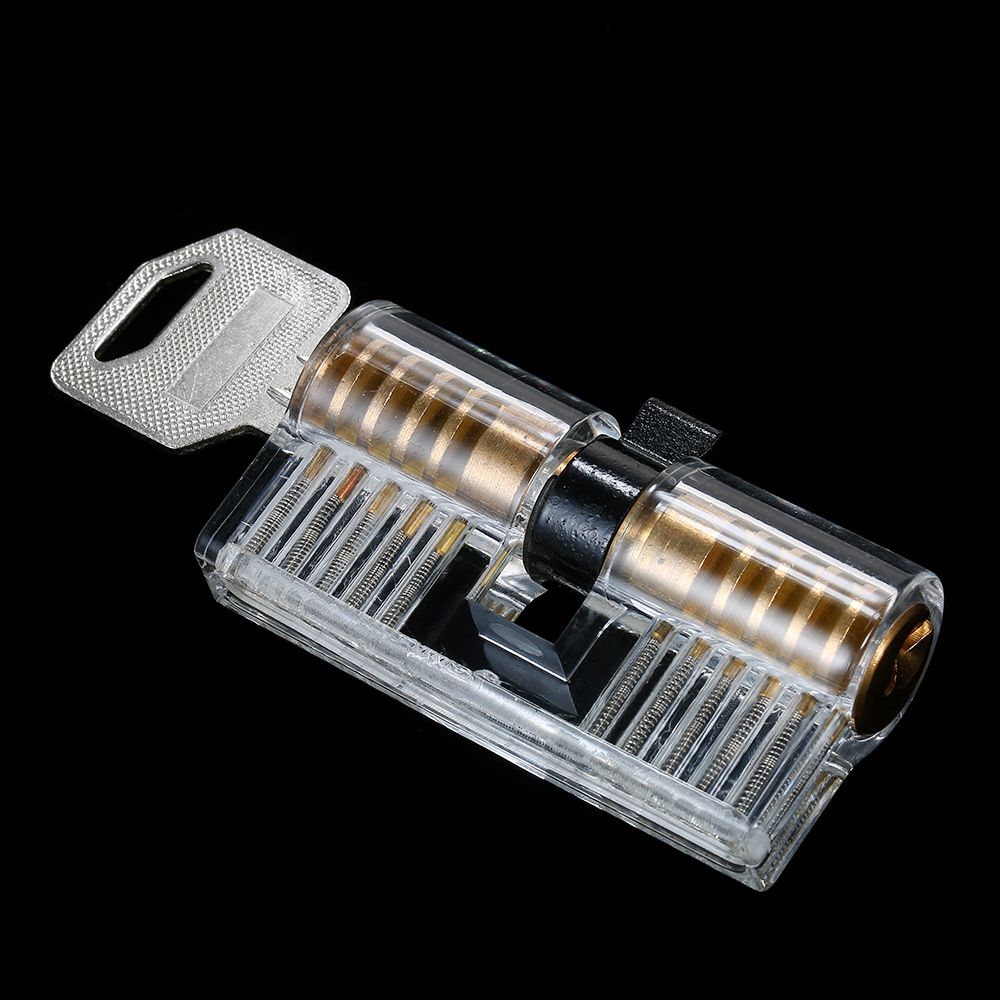 8 PCS Visible Practice Lock Set Transparent Padlock Tubular