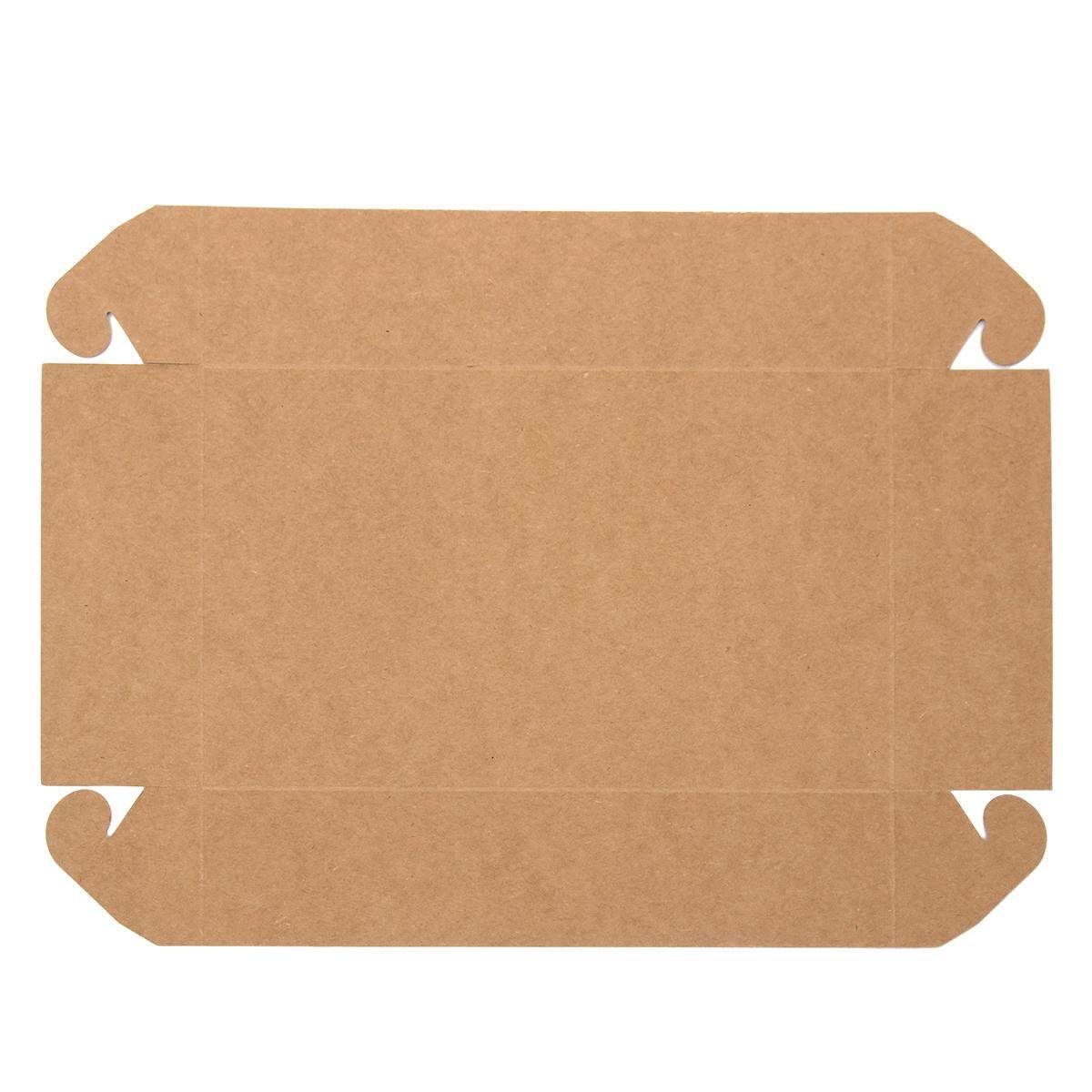 10x Cardboard Open Hot Dog Tray, Beta Board Natural Look Food Packaging