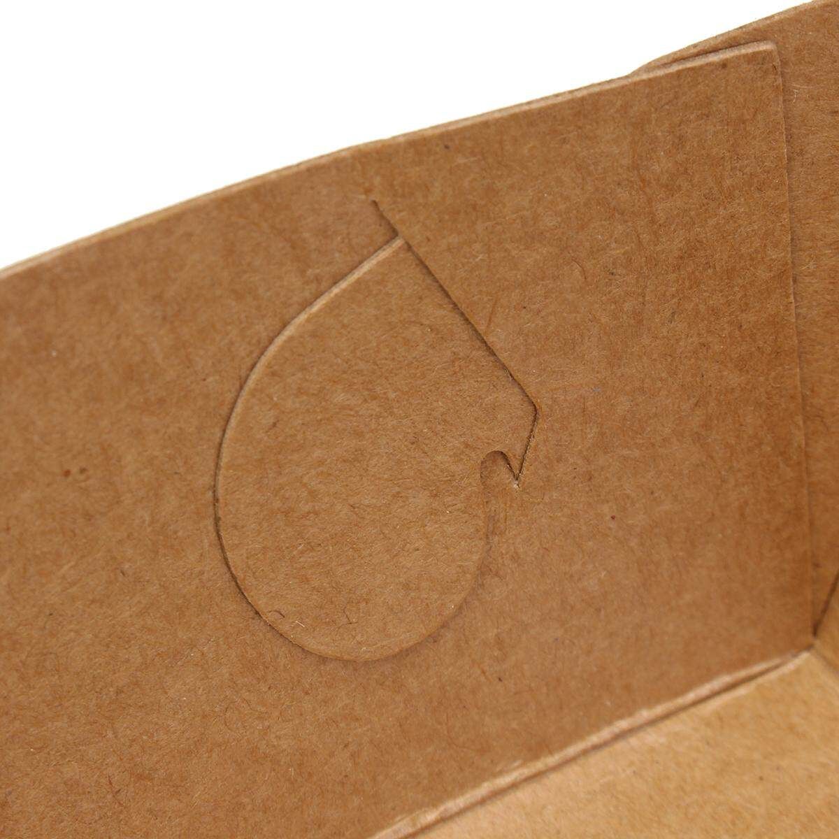 10x Cardboard Open Hot Dog Tray, Beta Board Natural Look Food Packaging