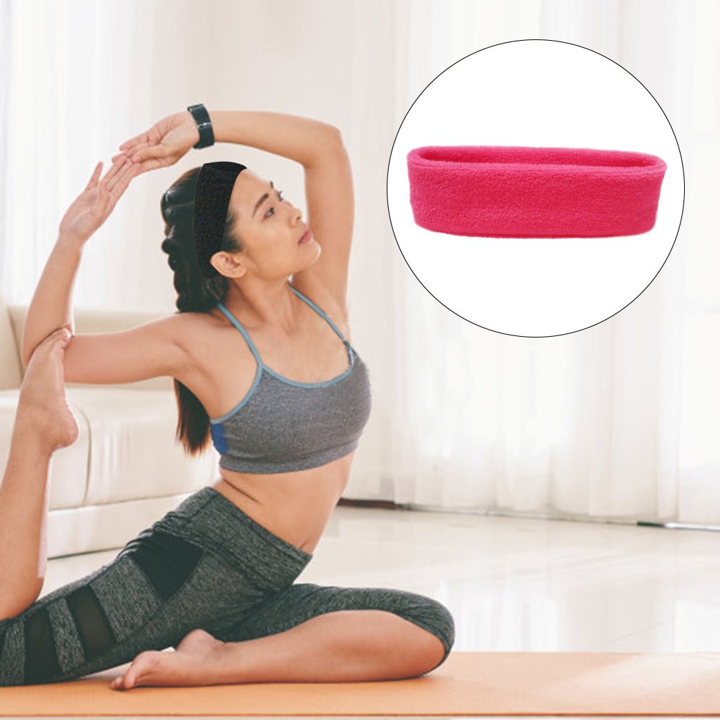Sweatbands Stretchable Towel Hair Band SPA Headband For Salon Red