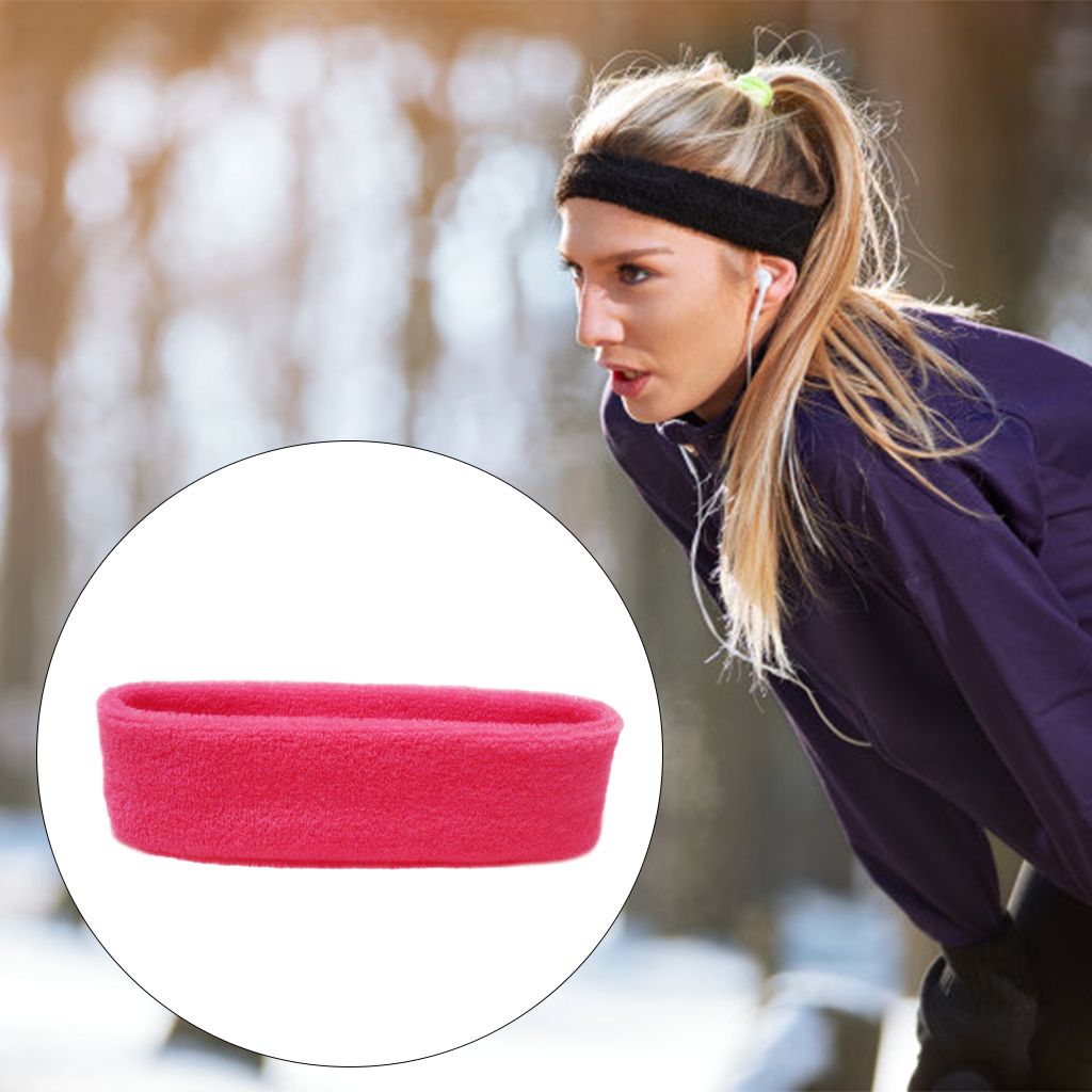 Sweatbands Stretchable Towel Hair Band SPA Headband For Salon Red