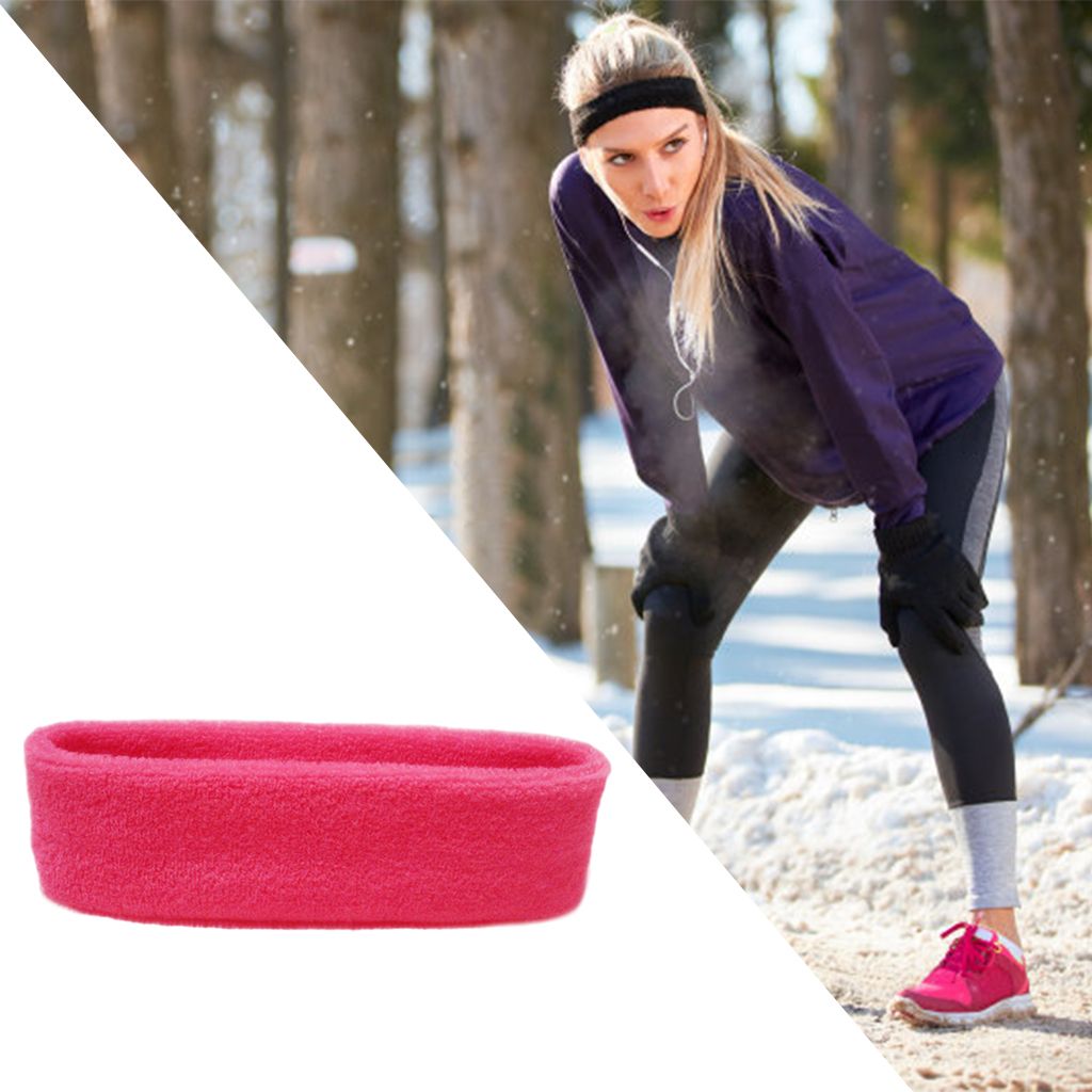 Sweatbands Stretchable Towel Hair Band SPA Headband For Salon Red
