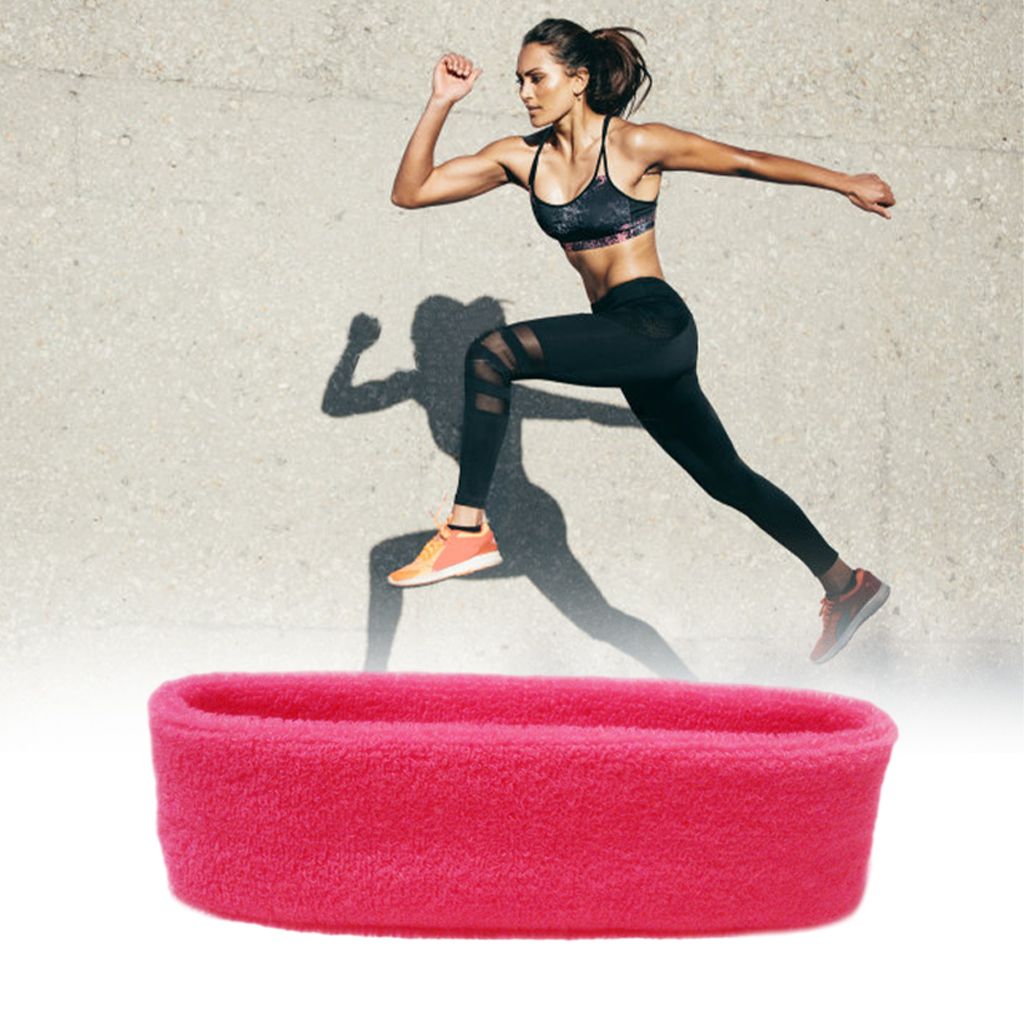 Sweatbands Stretchable Towel Hair Band SPA Headband For Salon Red
