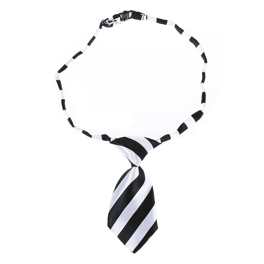 Dog Cat Pet Lovely Adorable Tie Necktie Black+White