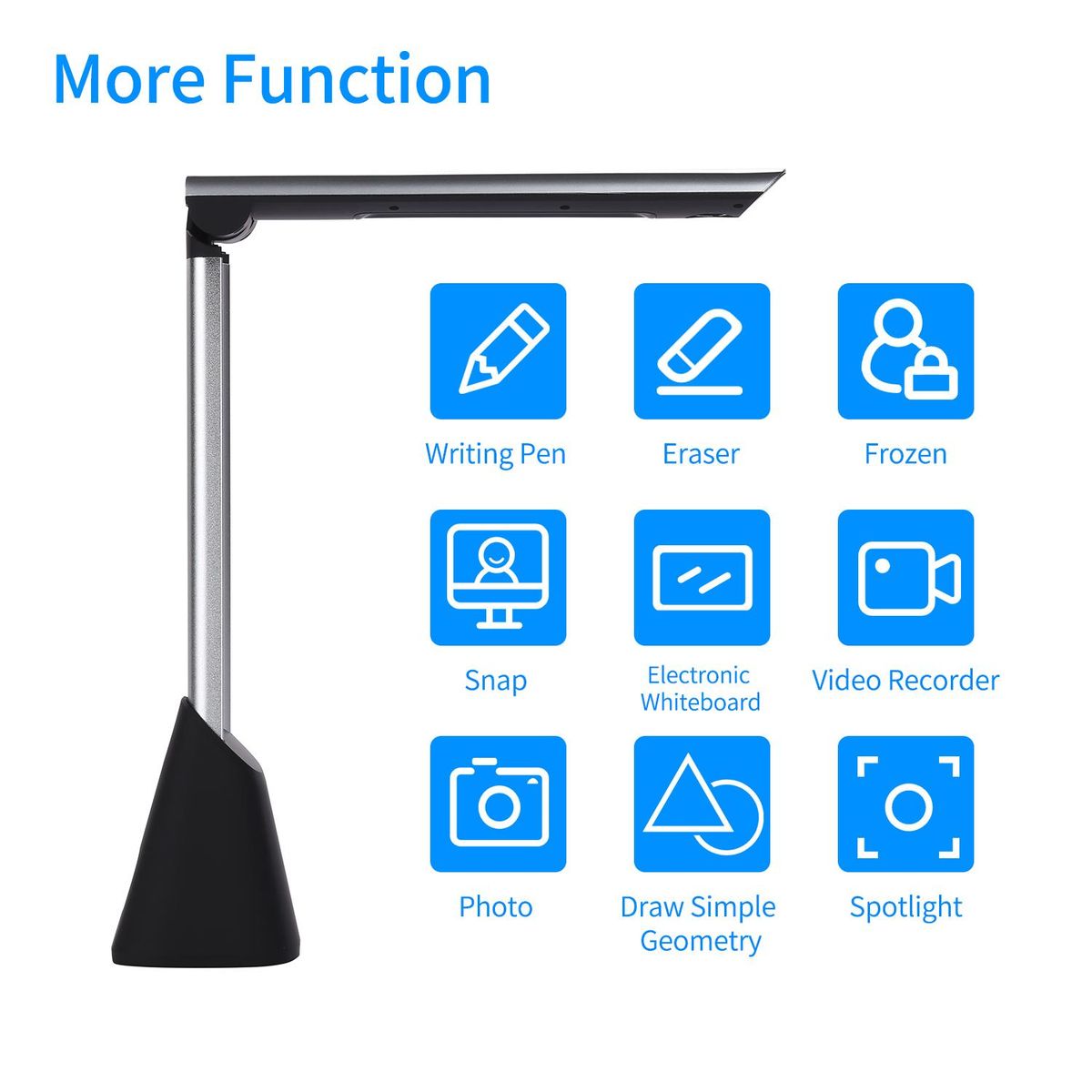 BK34 Document Camera Scanner 5 Mega-Pixel HD Camera A4 Capture Size with LED Light Teaching Software for Classroom Teachers Online Teaching Distance Learning Education
