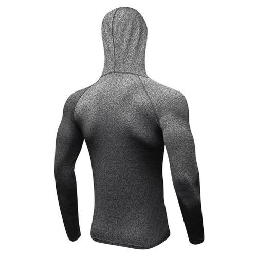 Men's Fashion Running Sports Jacket,Long Sleeve Sports Hoodie（Gray）