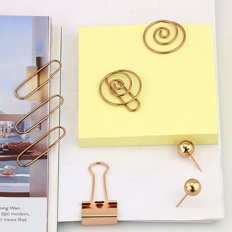 65 PCS Decorative Paper Clips and Set,Multi-Kind Push-Pin