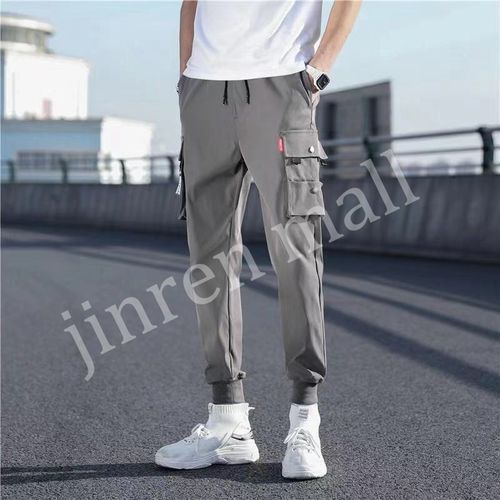 Men's Youth Overalls Casual Pants -Gray