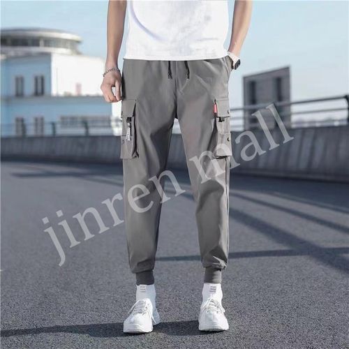 Men's Youth Overalls Casual Pants -Gray