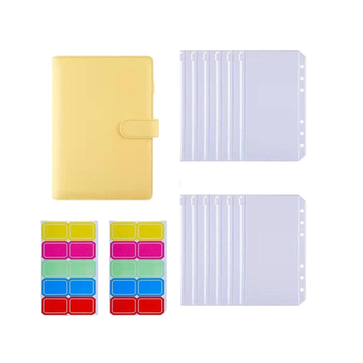 Budget Binder With Cash Envelopes, Leather A6 Money Saving Yellow