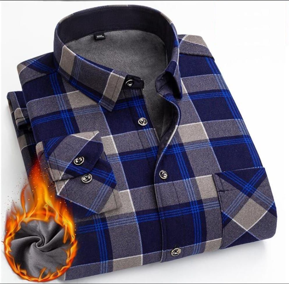 Men's Fashion 100% Cotton Plaid Checkered Long Sleeve Shirt