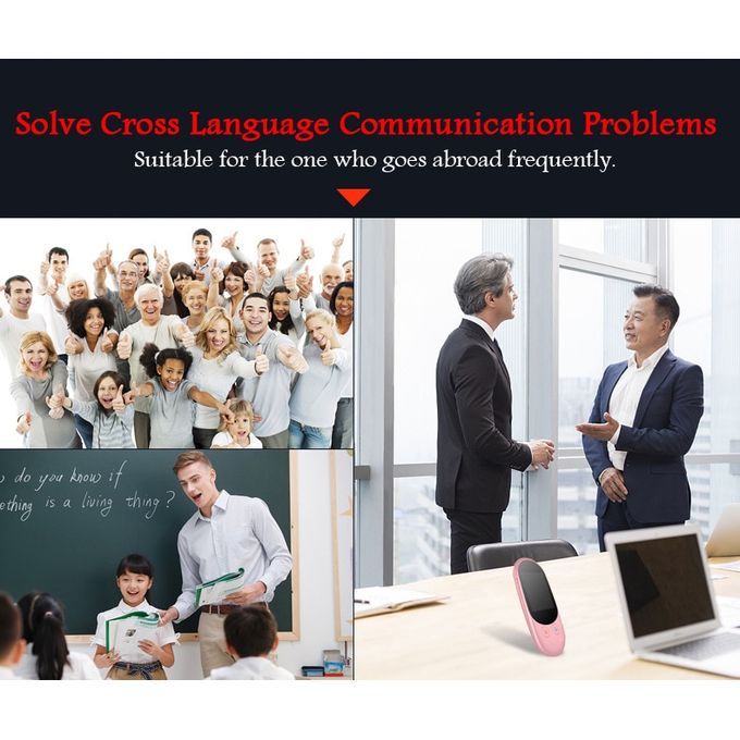 Portable Simultaneous Voice Translator Chinese English Multi-national Intelligent Speech Translation Machine WIFI  DJLAB