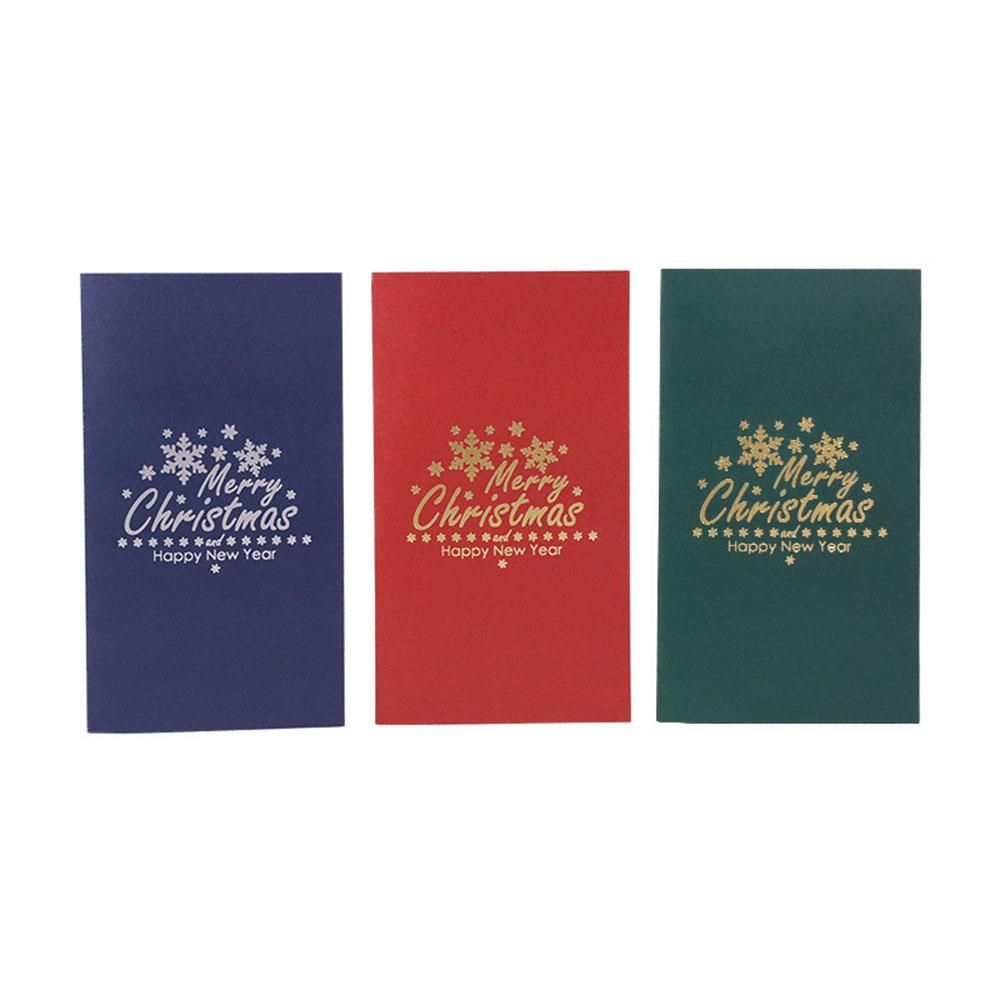 Tree Pattern 3D Christmas Card Foldable Congratulation